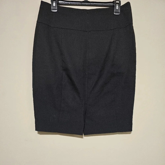 Zara Basic Pencil Skirt Women's Size Large Black Stretch Knee Length Classic - Picture 4 of 7